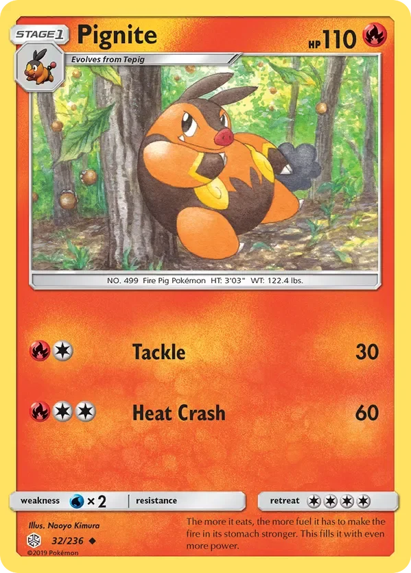 32/236 Pignite Uncommon Pokemon Card