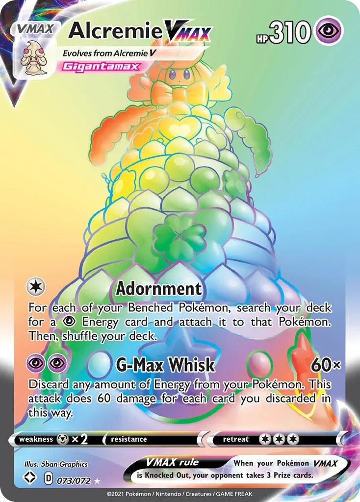 073/072 from Shining Fates Rainbow Rare Pokemon Card