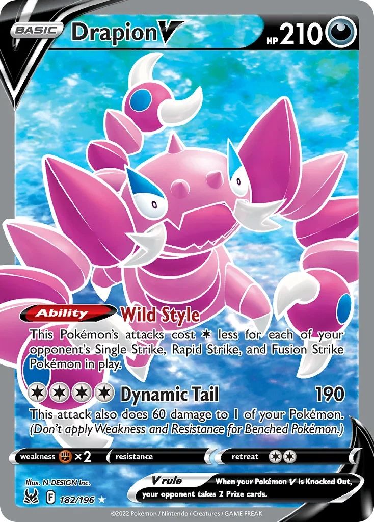 182/196 from Lost Origin Ultra Rare Pokemon Card