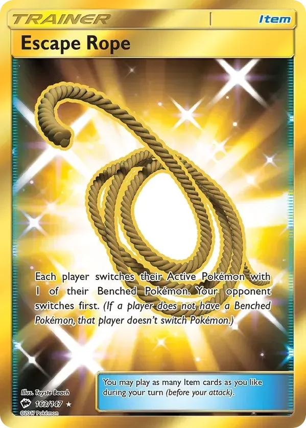 163/147 from Burning Shadows Gold Secret Rare Trainer Card