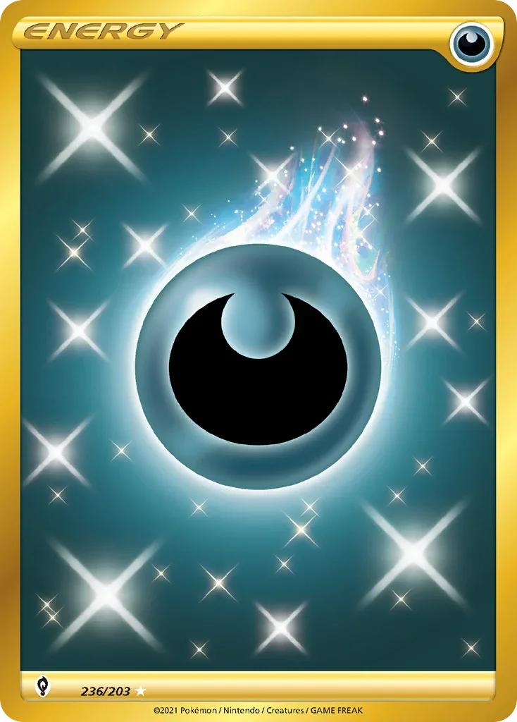 236/203 from Evolving Skies Gold Secret Rare Basic Energy Card