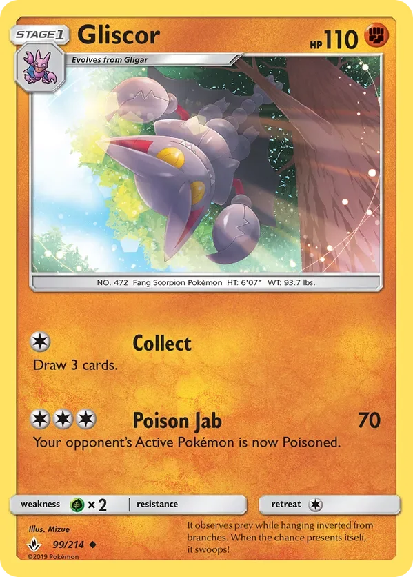 99/214 Gliscor Uncommon Pokemon Card