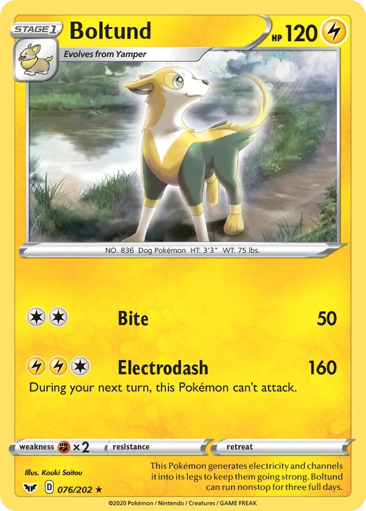 076/202 from Sword & Shield Holo Rare Pokemon Card