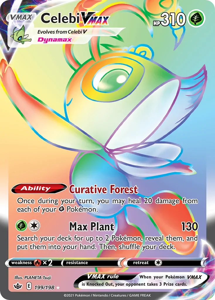 199/198 from Chilling Reign Rainbow Rare Pokemon Card