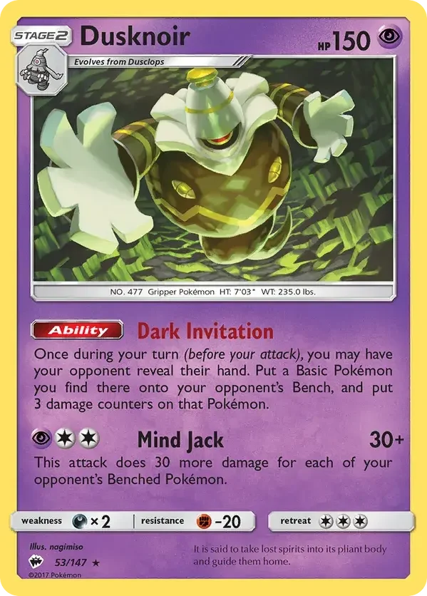 53/147 from Burning Shadows Holo Rare Pokemon Card