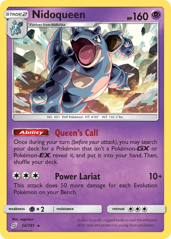 56/181 Nidoqueen Rare Pokemon Card