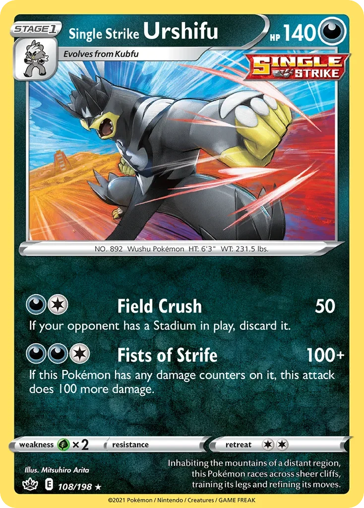 108/198 from Chilling Reign Holo Rare Pokemon Card