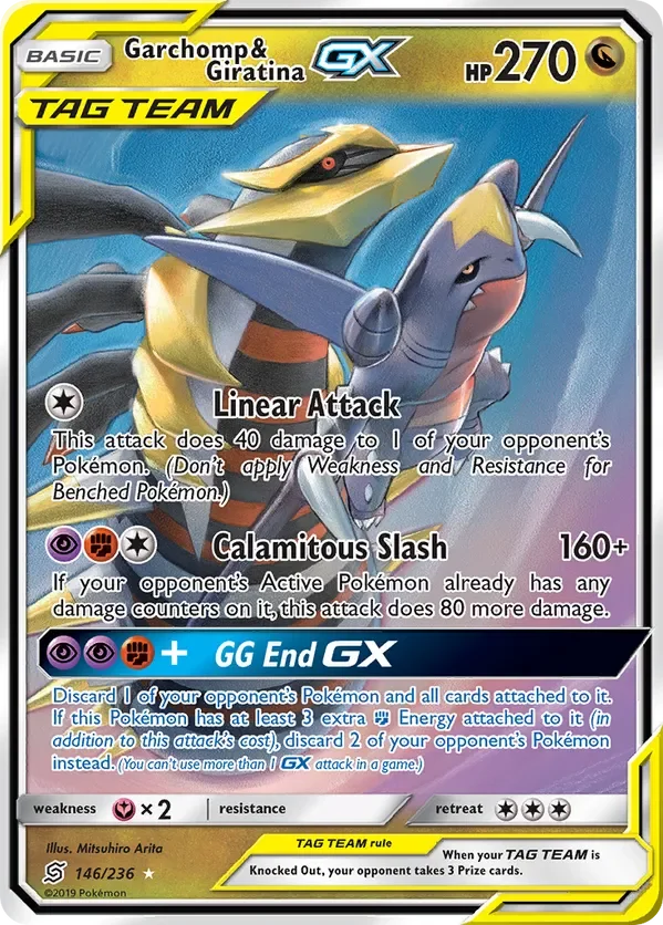 146/236 Garchomp & Giratina GX Ultra Rare Pokemon Card
