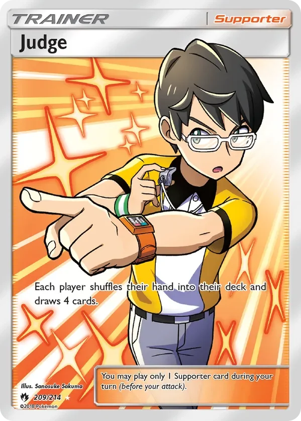 209/214 Judge Full Art Trainer Pokemon Card