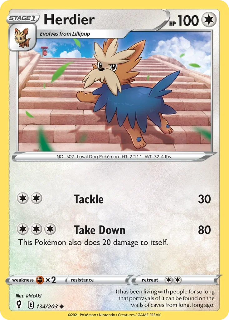 134/203 from Evolving Skies Uncommon Pokemon Card