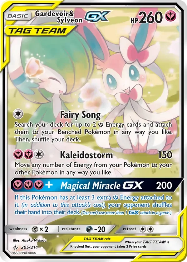 205/214 Gardevoir & Sylveon GX Alternate Full Art Ultra Rare Pokemon Card