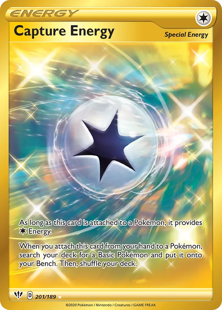 201/189 from Darkness Ablaze Gold Secret Rare Special Energy Card