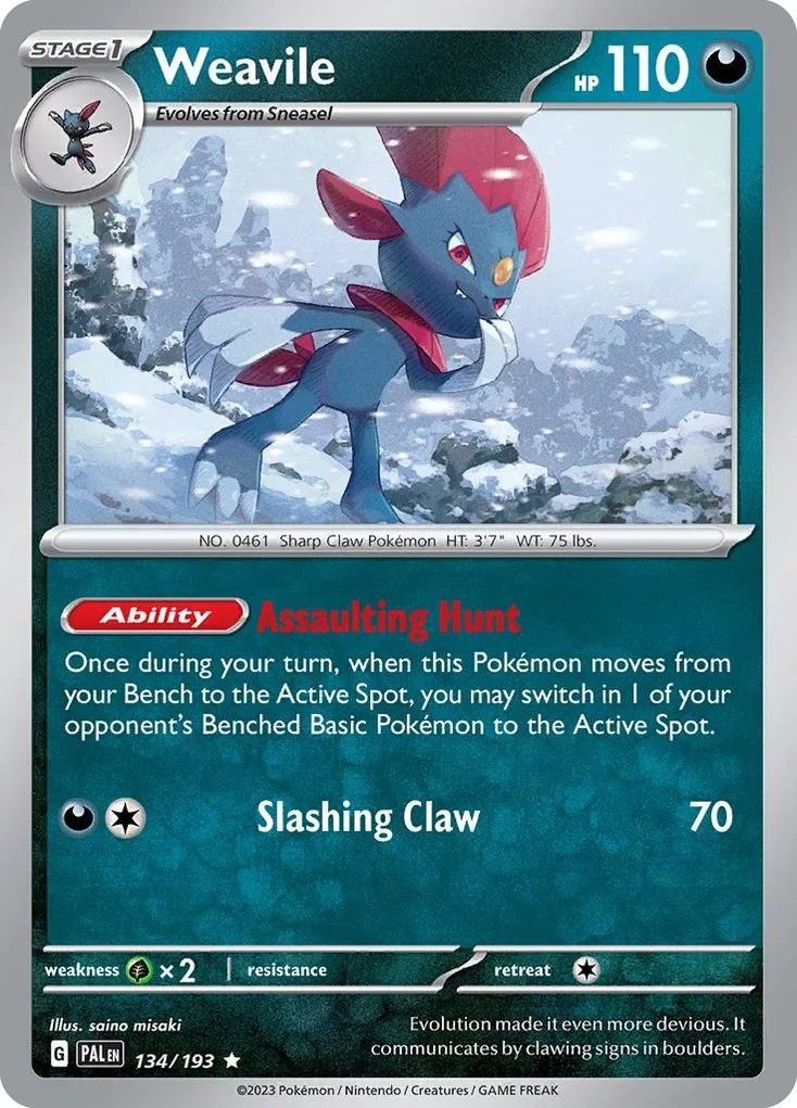 134/193 from Paldea Evolved Rare Pokemon Card