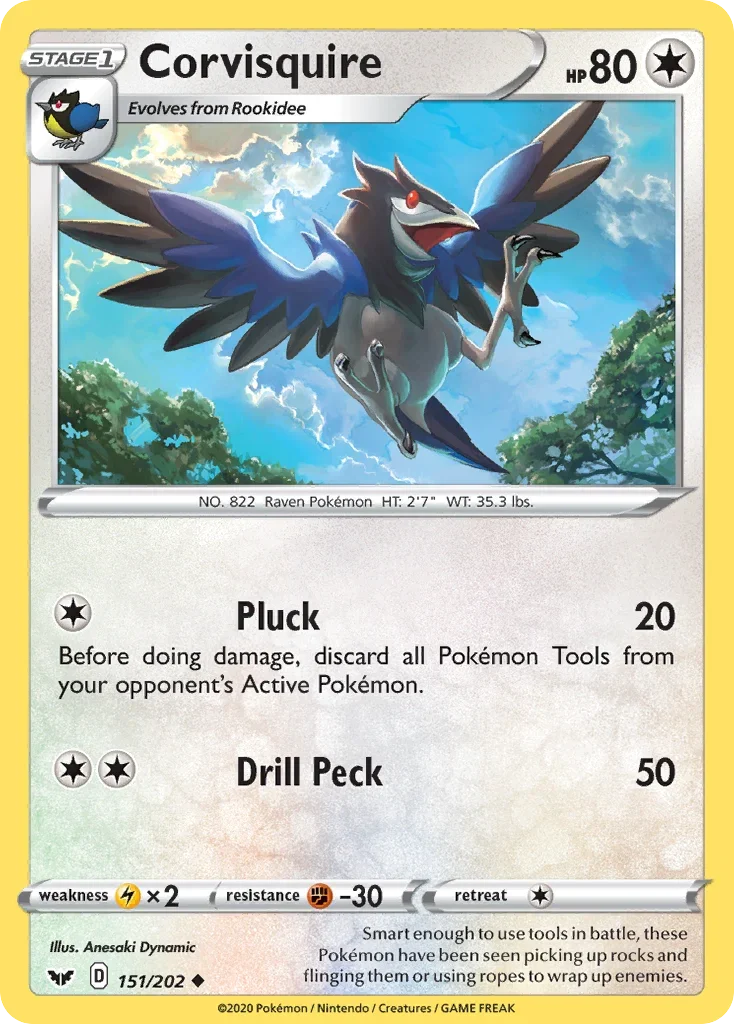 151/202 from Sword & Shield Uncommon Pokemon Card