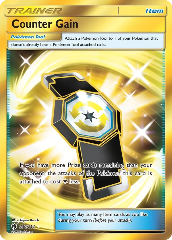 230/214 Counter Gain Gold Rare Pokemon Card