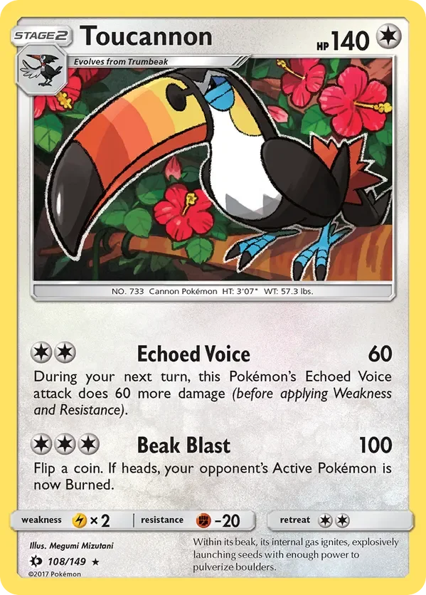 108/149 from Sun & Moon Base Rare Pokemon Card