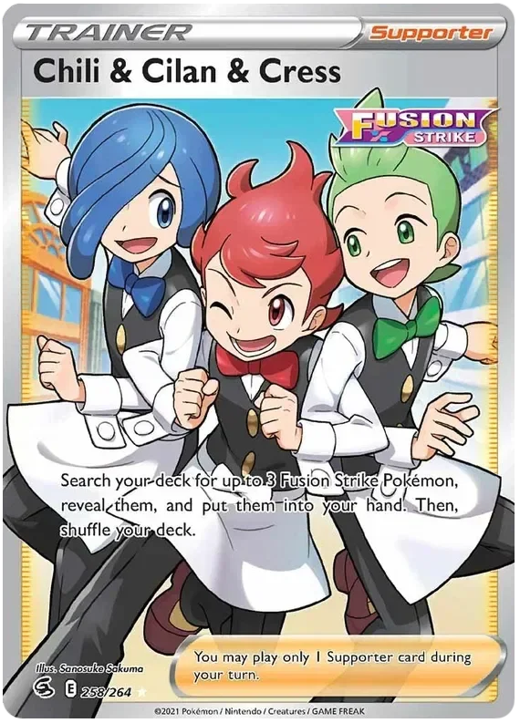 258/264 from Fusion Strike Full Art Trainer Card