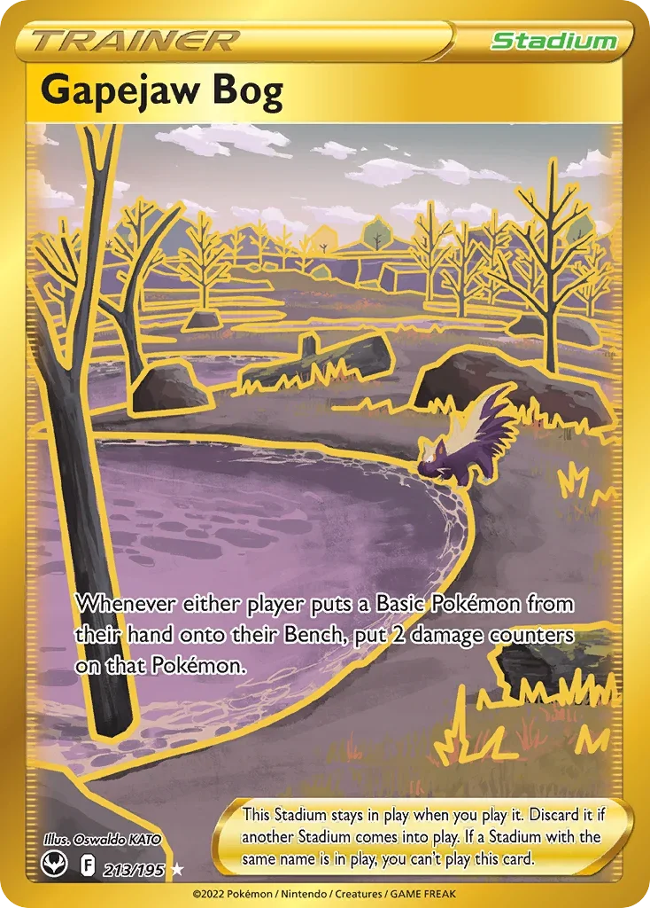 213/195 from Silver Tempest Gold Secret Rare Trainer Card