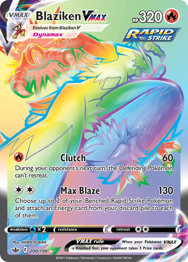 200/198 from Chilling Reign Rainbow Rare Pokemon Card