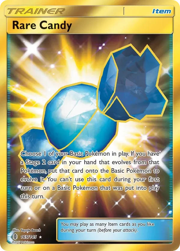 165/145 from Guardians Rising Gold Secret Rare Trainer Card