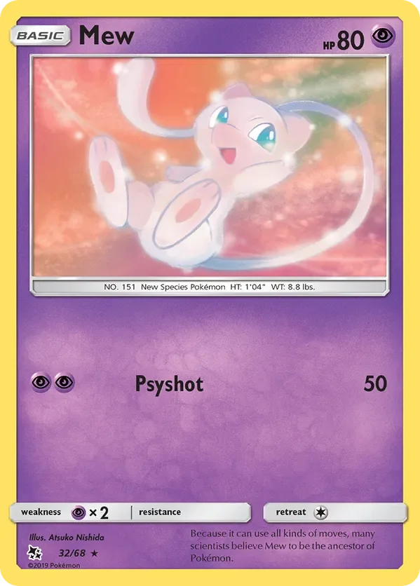 32/68 Mew Rare Pokemon Card