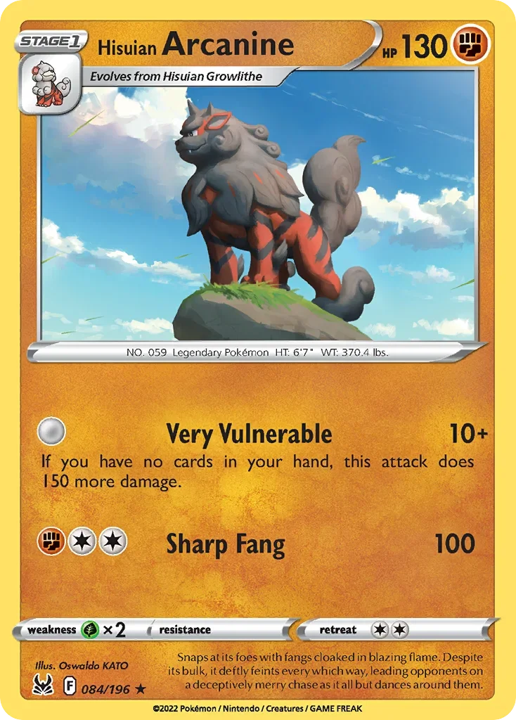 084/196 from Lost Origin Holo Rare Pokemon Card
