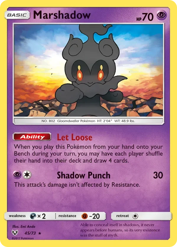 45/73 from Shining Legends Holo Rare Pokemon Card