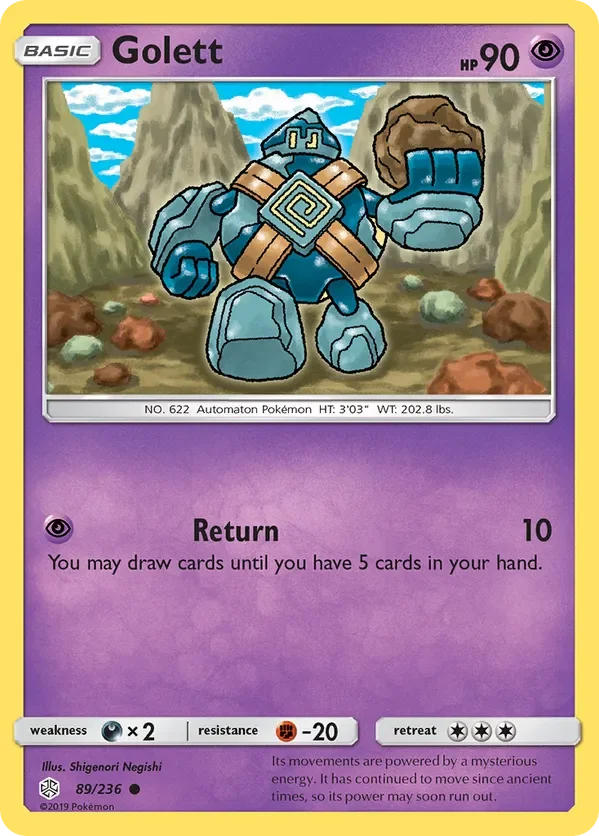 89/236 Golett Common Pokemon Card