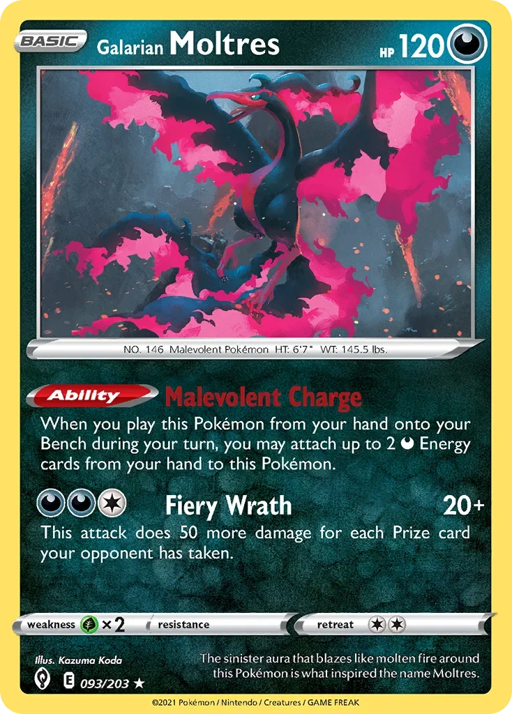 093/203 from Evolving Skies Holo Rare Pokemon Card