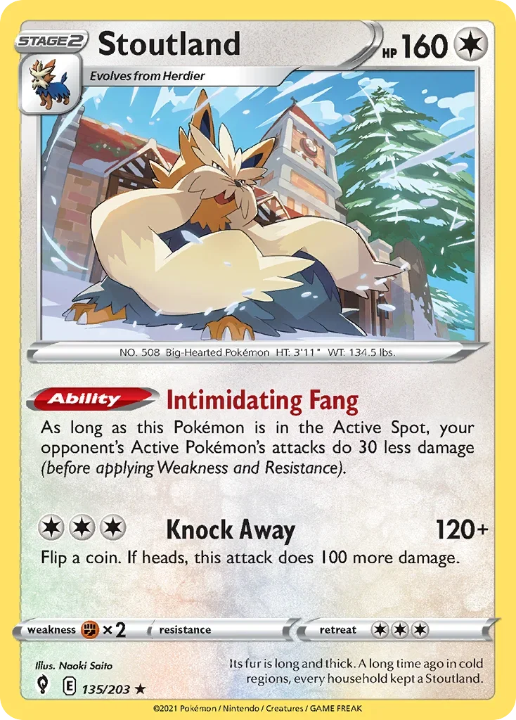 135/203 from Evolving Skies Rare Pokemon Card