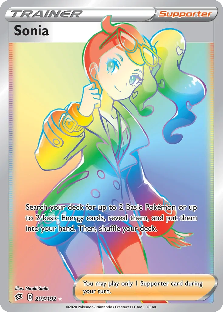 203/192 from Rebel Clash Rainbow Rare Trainer Card