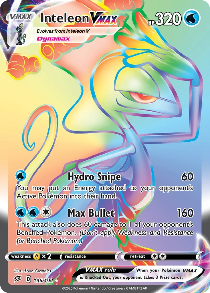 195/192 from Rebel Clash Rainbow Rare Pokemon Card