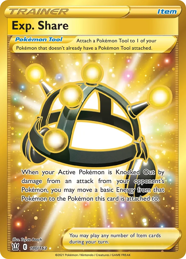 180/163 from Battle Styles Gold Secret Rare Trainer Card