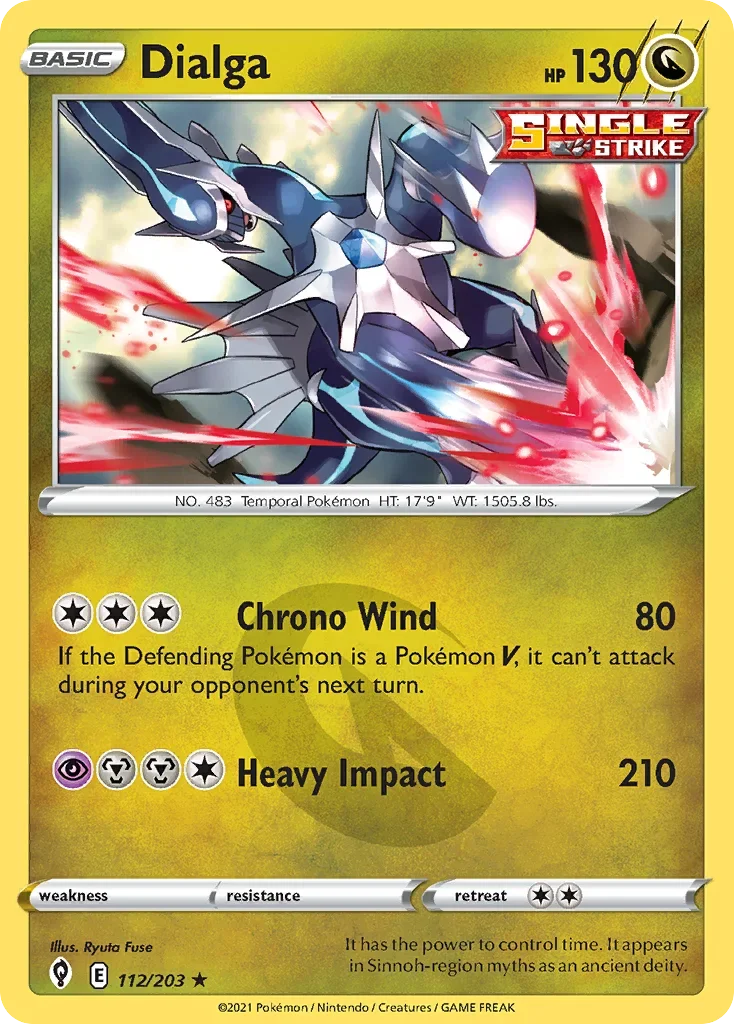 112/203 from Evolving Skies Holo Rare Pokemon Card