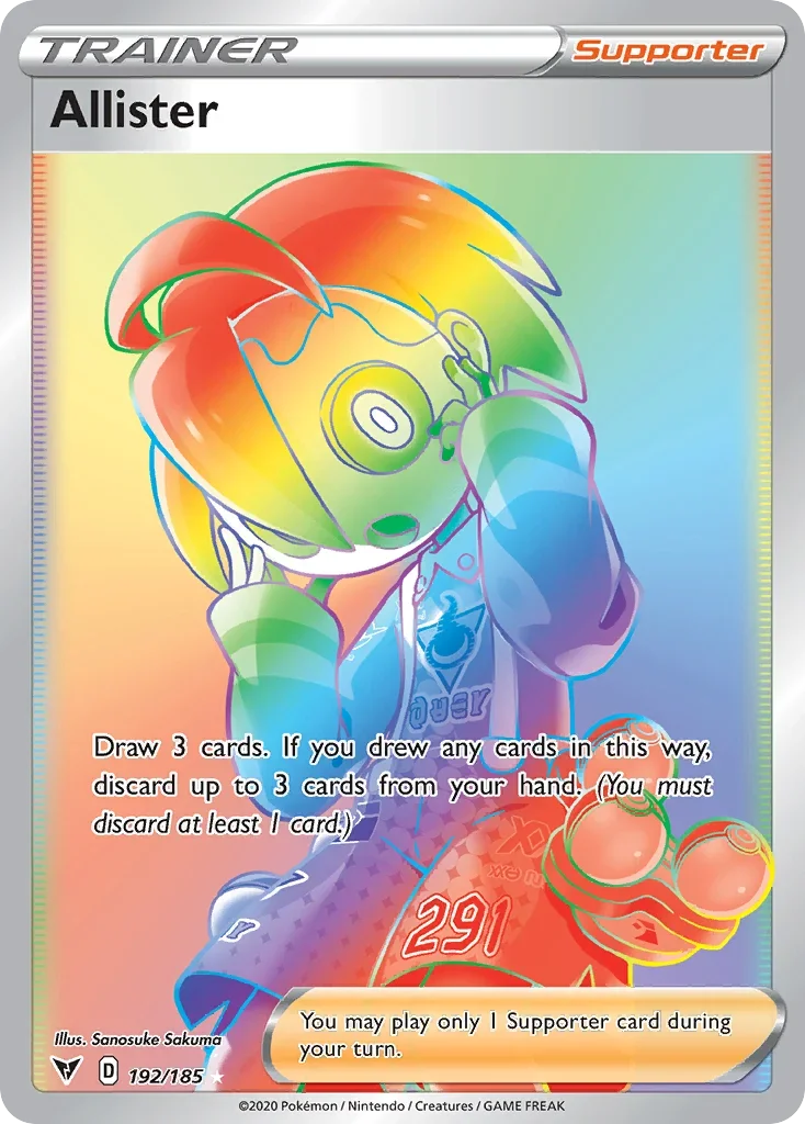 192/185 from Vivid Voltage Rainbow Rare Trainer Card