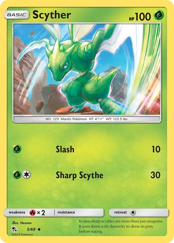 5/68 Scyther Uncommon Pokemon Card