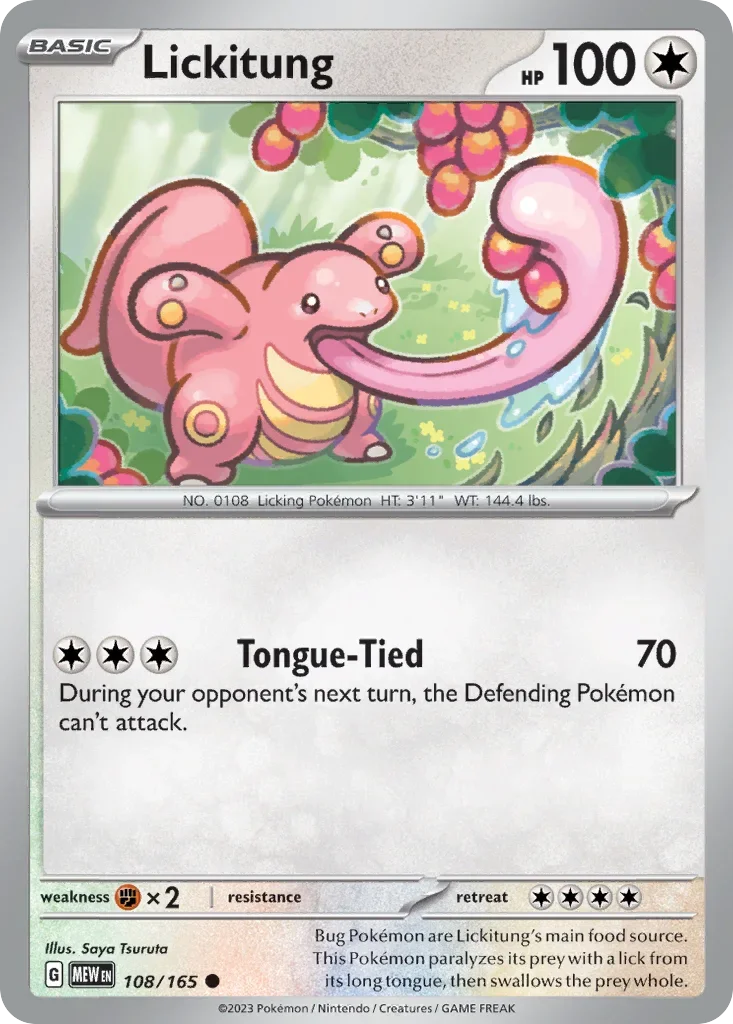 108/165 from 151 Common Pokemon Card