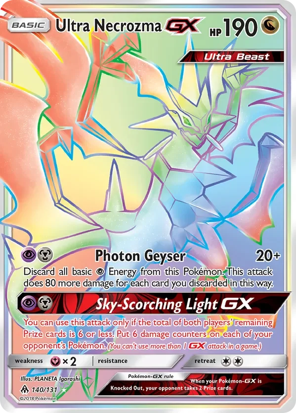 140/131 from Forbidden Light Rainbow Rare Pokemon Card