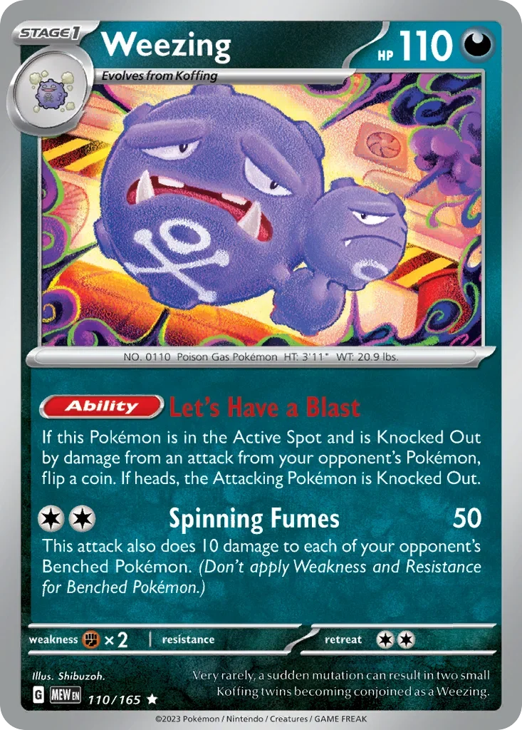 110/165 from 151 Rare Pokemon Card
