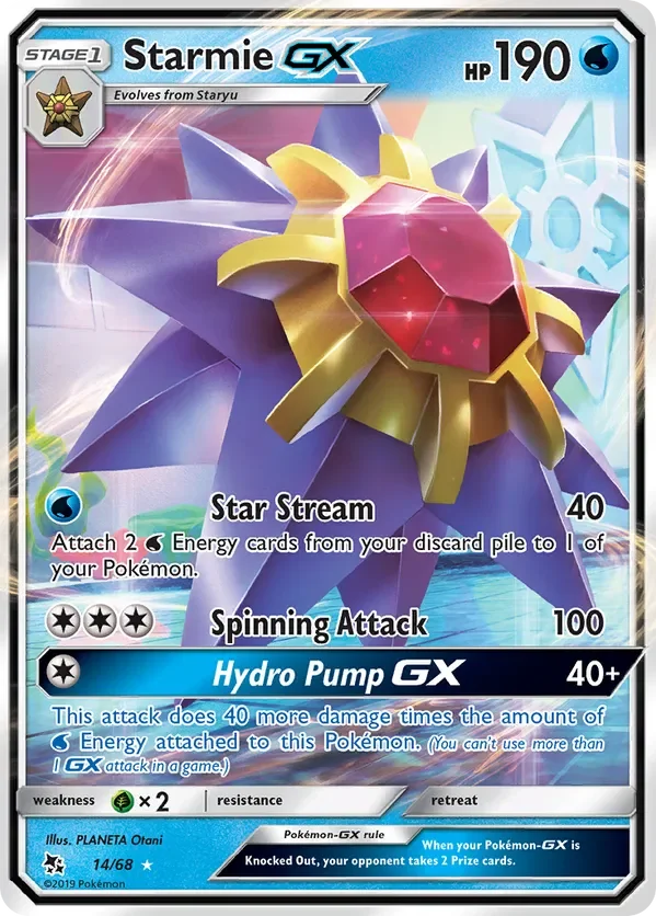 14/68 Starmie GX Ultra Rare Pokemon Card
