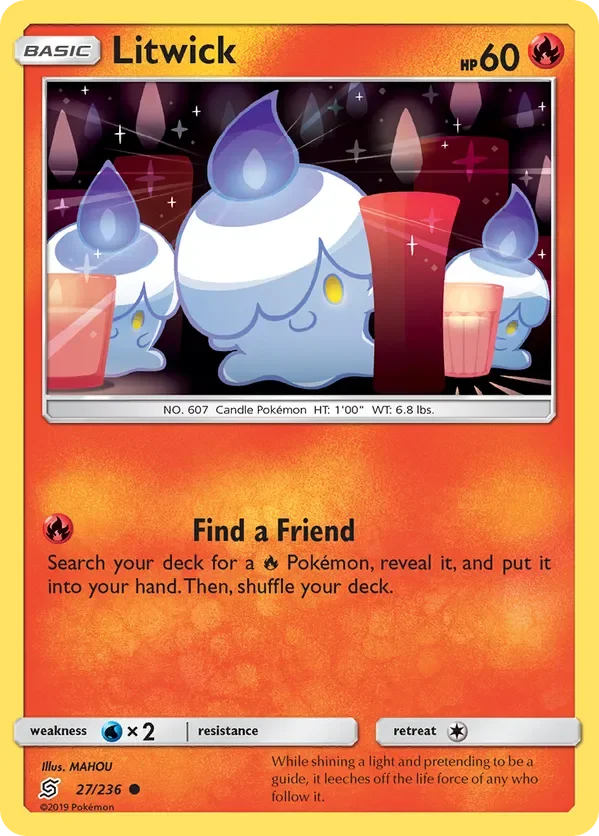 27/236 Litwick Common Pokemon Card