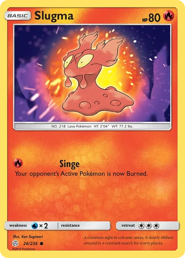 26/236 Slugma Common Pokemon Card