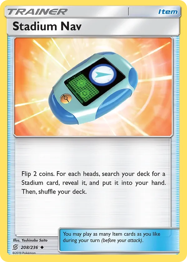 208/236 Stadium Nav Uncommon Trainer Card