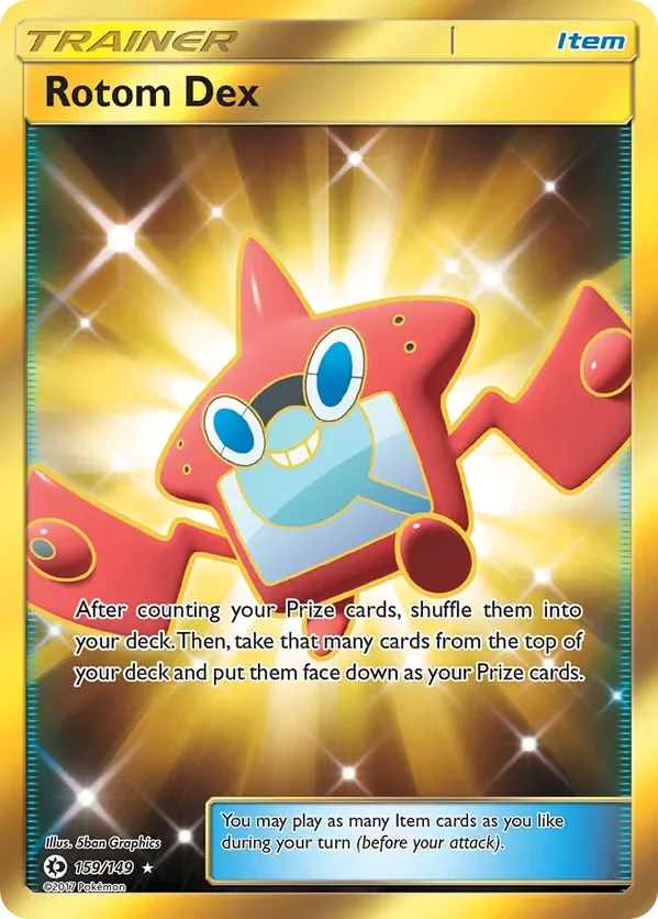 159/149 from Sun & Moon Base Gold Secret Rare Trainer Card