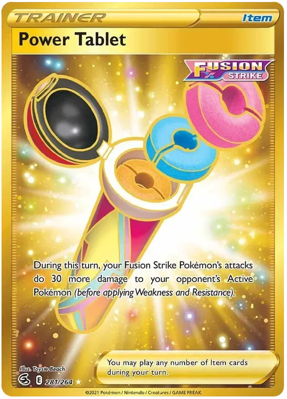 281/264 from Fusion Strike Gold Secret Rare Trainer Card