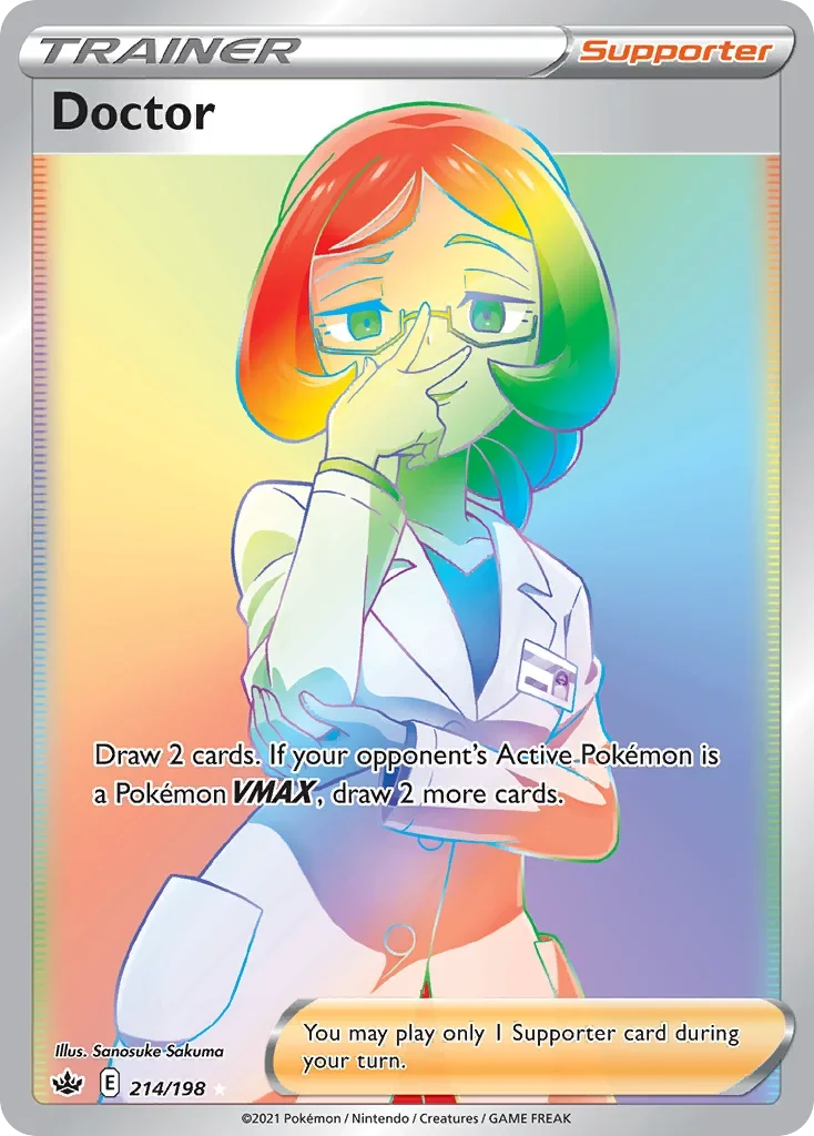 214/198 from Chilling Reign Rainbow Rare Trainer Card
