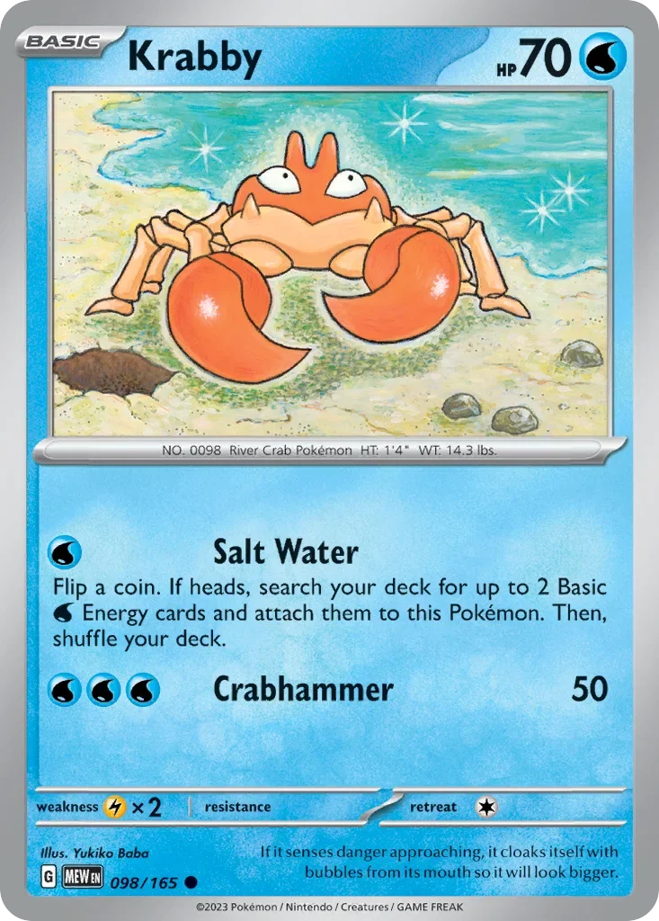 098/165 from 151 Common Pokemon Card