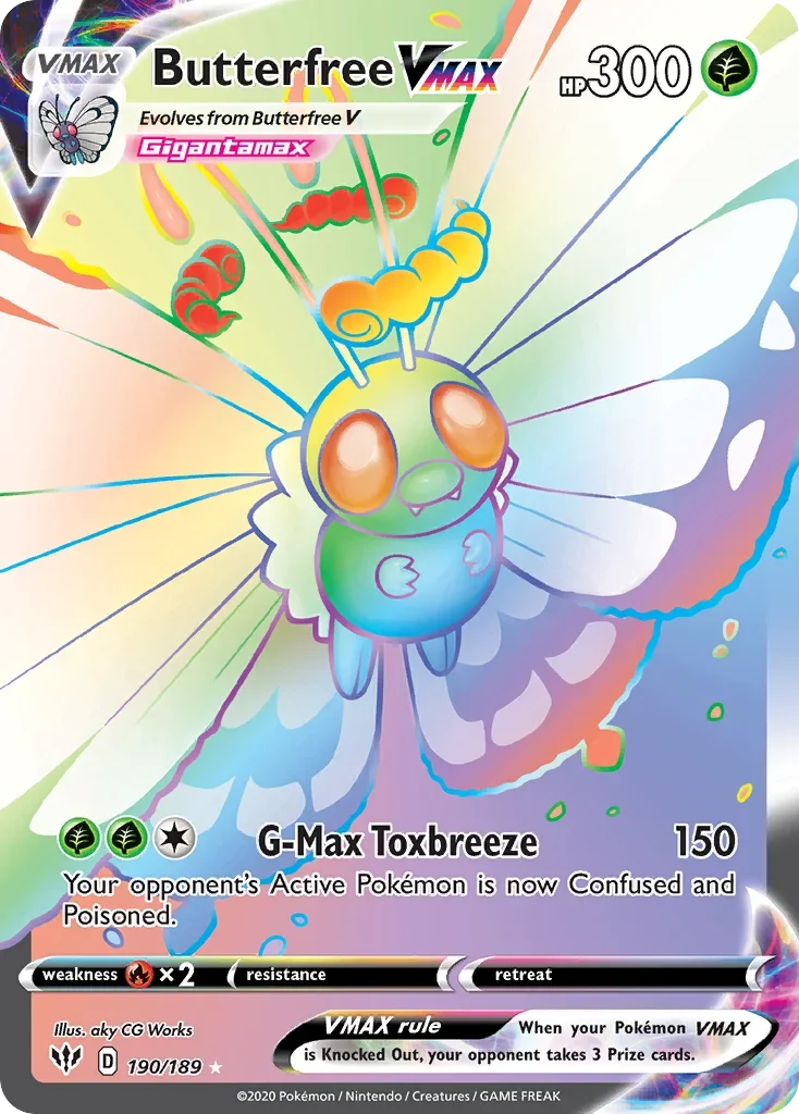 190/189 from Darkness Ablaze Rainbow Rare Pokemon Card