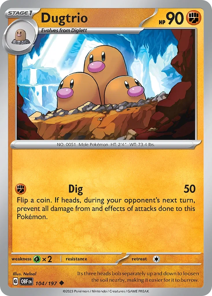 104/197 from Obsidian Flames Uncommon Pokemon Card