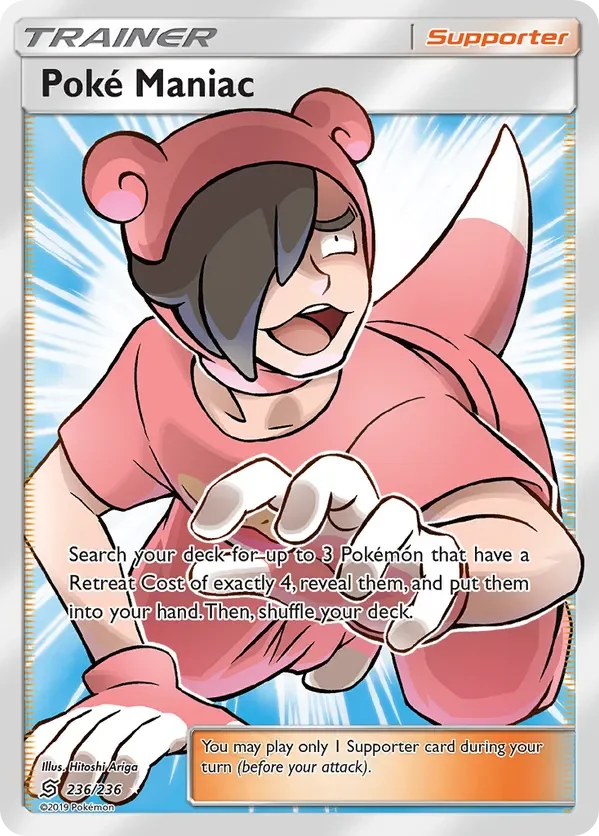 236/236 Poke Maniac Full Art Trainer Pokemon Card